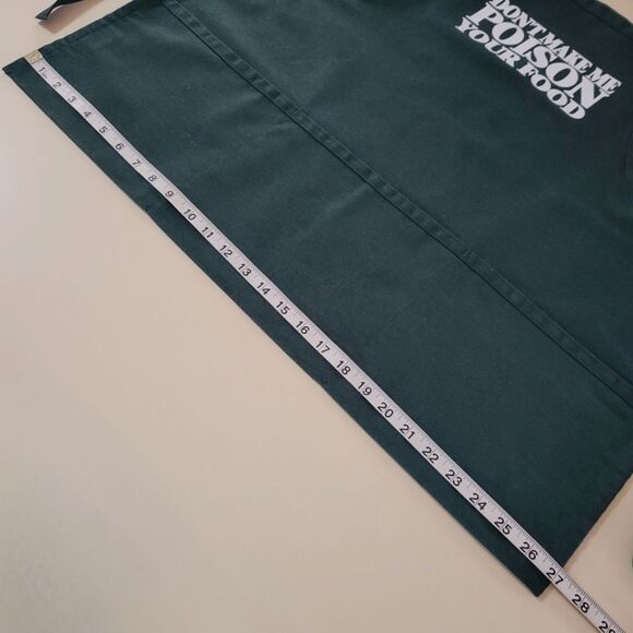 Don’t Make Me Poison Your Food – Hunter Green Apron - Picture 3 of 10